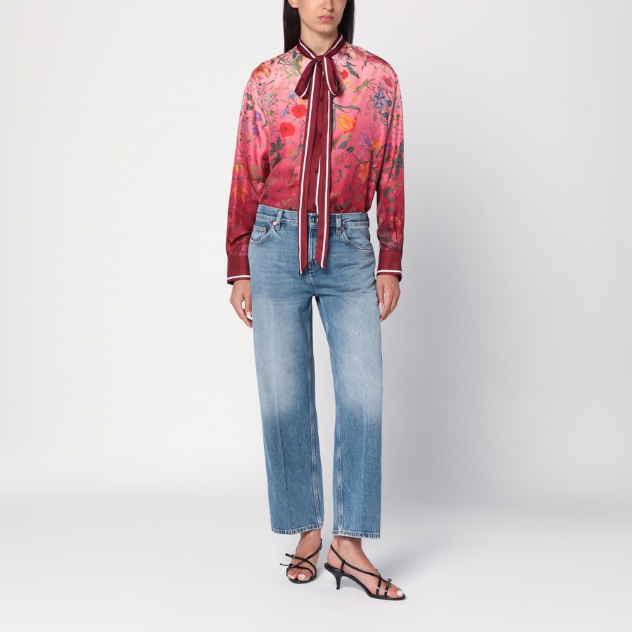 デニム・ジーパン GUCCI FW25 Denim jeans (812233XDC7S 4009) Straight fit denim pants in light blue | GUCCI® US