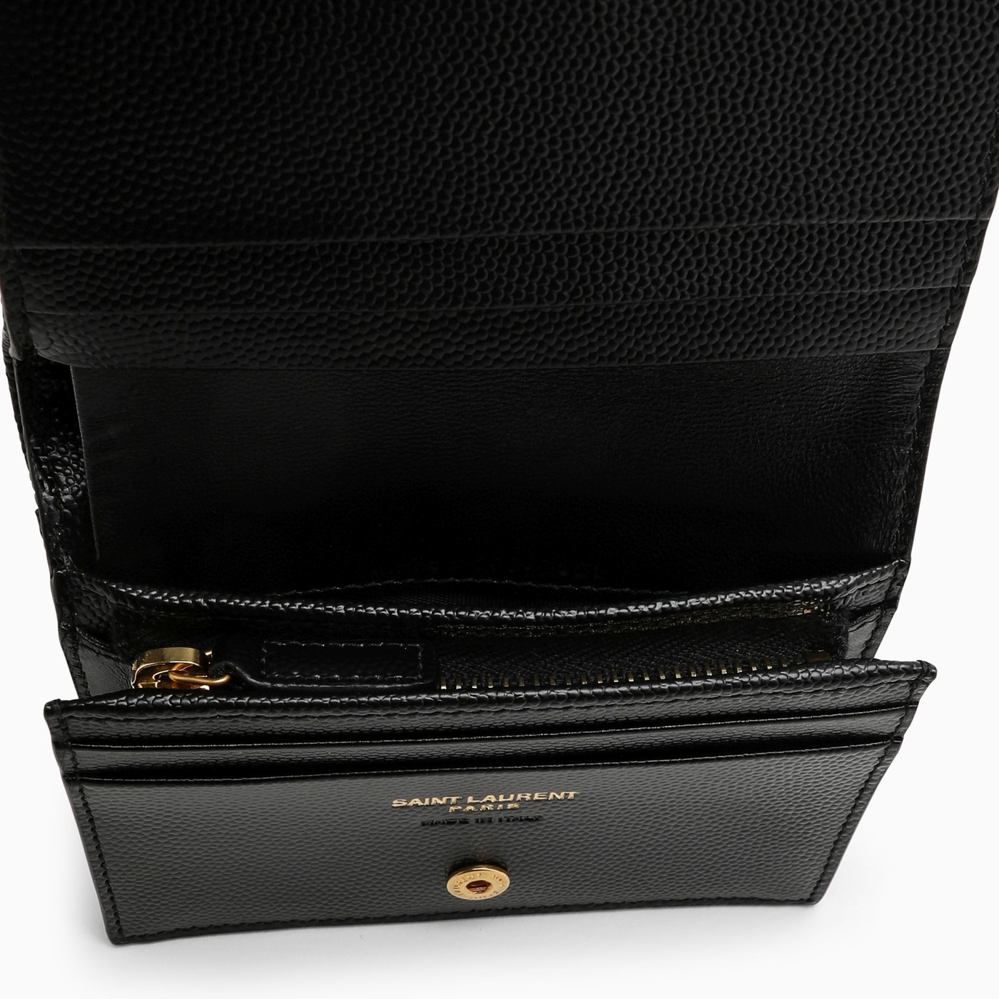 Saint Laurent Black Cassandre flap card holder TheDoubleF
