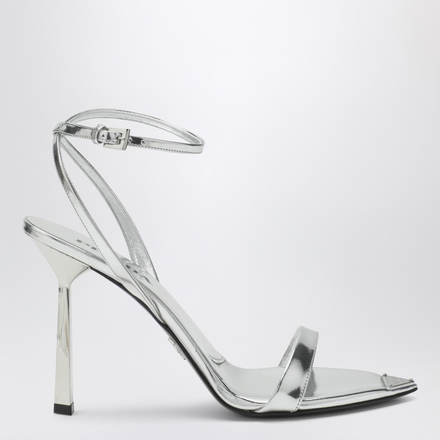 Prada Silver metallic leather high sandals | TheDoubleF