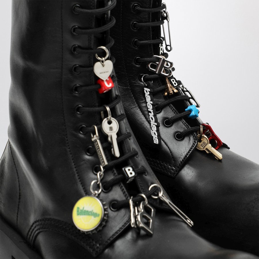 Balenciaga Black leather Hummer lace-up ankle boots | TheDoubleF