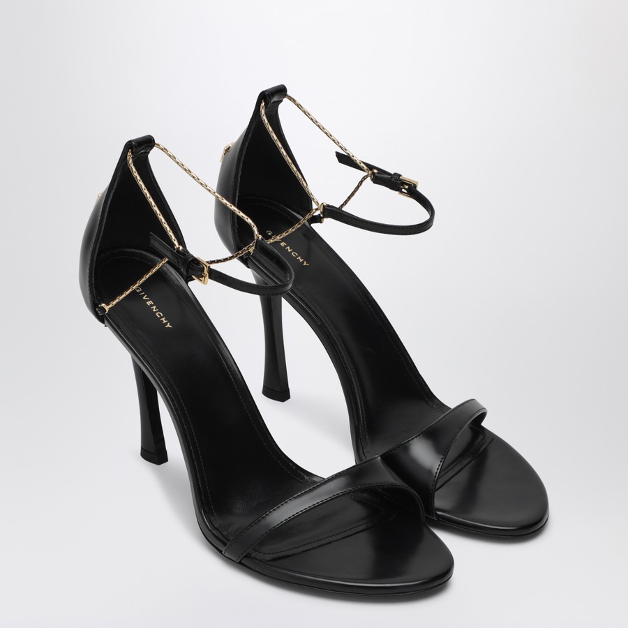 サンダル・ミュール GIVENCHY 4G LIQUID 95 SANDALS IN BLACK LEATHER Givenchy 4G Liquid 95 sandals in black leather | TheDoubleF