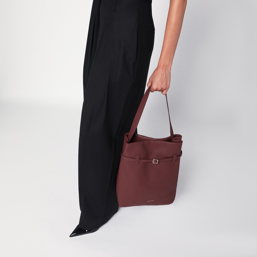 Manu Atelier Tote Du Jour burgundy suede tote bag | TheDoubleF