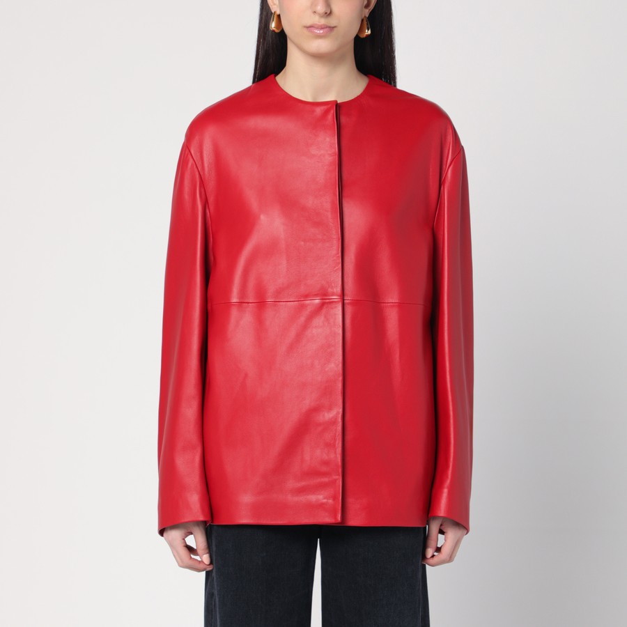 ジャケット Loulou Studio Red Atalia leather jacket LOULOU STUDIO Red Atalia Leather Jacket