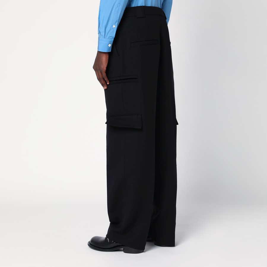 NAMACHEKO Black cargo trousers in cotton | TheDoubleF