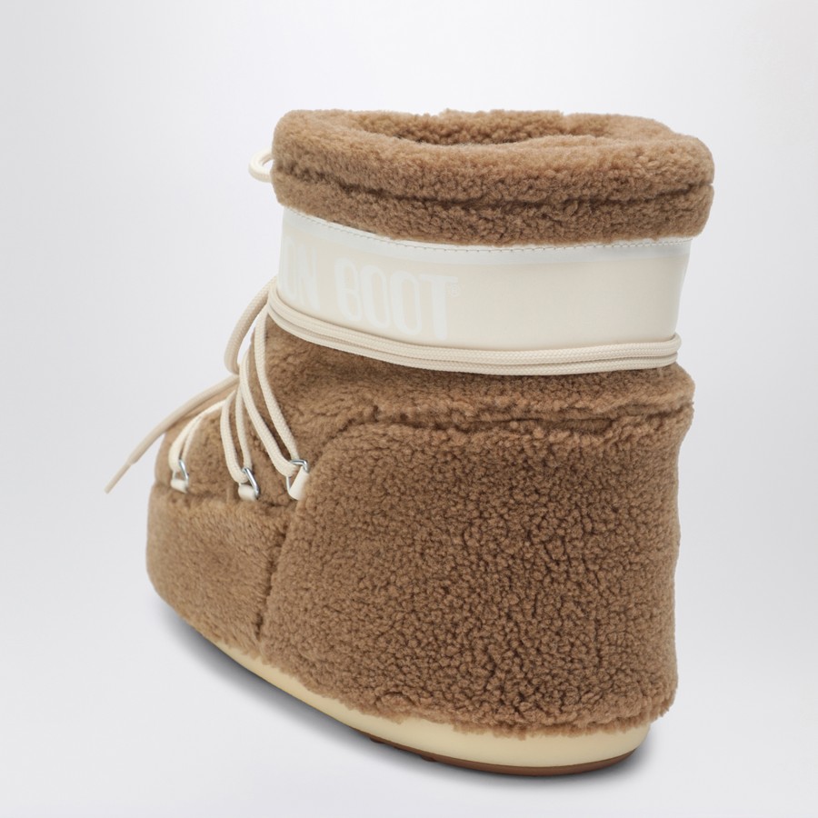 Moon Boot Icon Low boot in camel teddy fabric | TheDoubleF