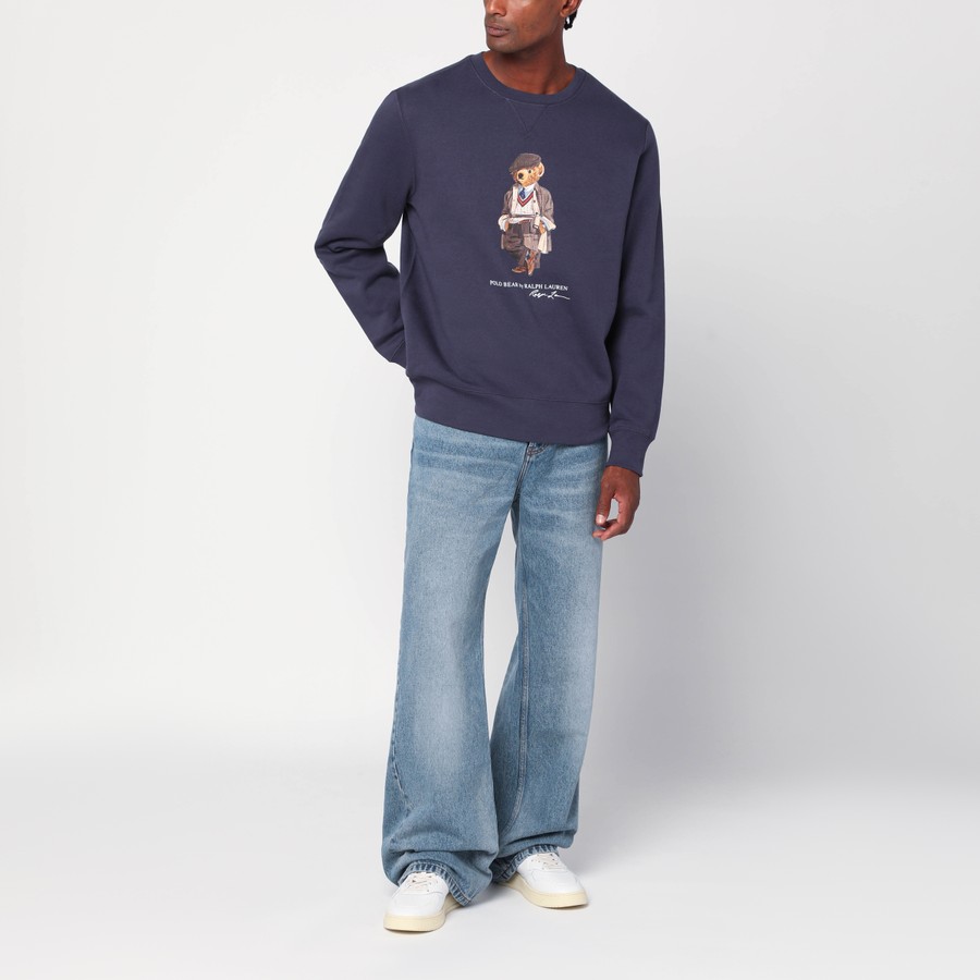 【関税&送料込】Polo Ralph Lauren Blue Faded Polo Bear Sweat Polo Ralph Lauren Blue faded Polo Bear sweatshirt | TheDoubleF