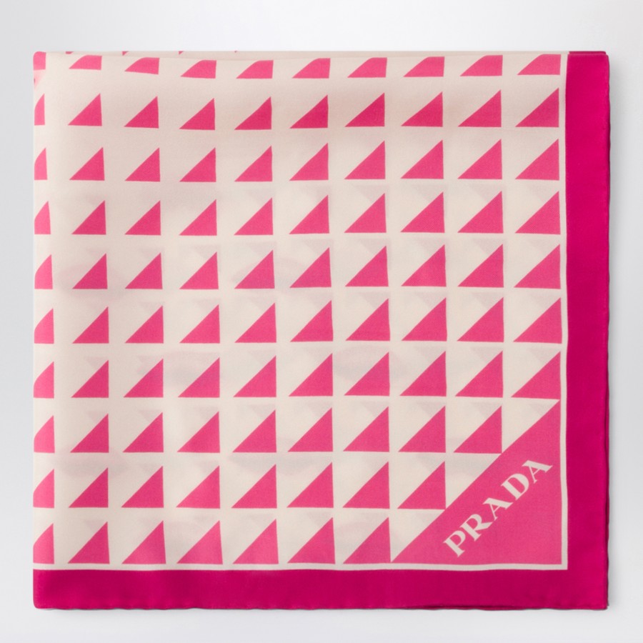 アクセサリーその他 PRADA SILK TWILL FOULARD Prada Silk twill printed foulard | TheDoubleF
