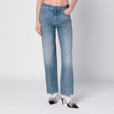 美品 ヴァレンティノジーンズ 総柄ミニスカート 水色 サイズ40*FD295 Valentino Garavani Skirt (VALENTINO/ミニスカート) DENIM MINI