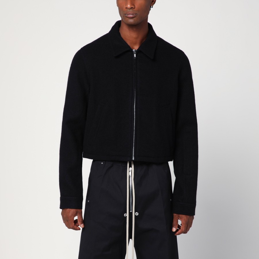 ジャケットその他 Rick Owens Black Wool Cropped Jacket With Zip Rick Owens Black wool cropped jacket with zip | TheDoubleF