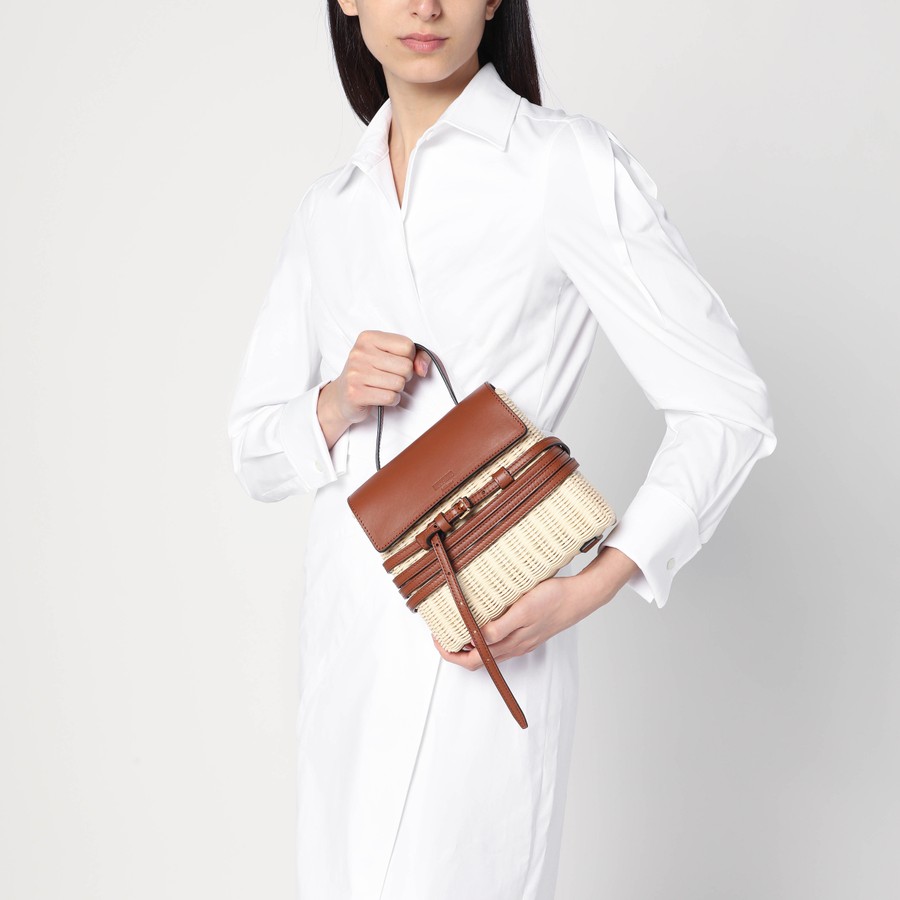 バッグ・カバンその他 Moschino MC4257PP0MON2 Moschino Tie Mie Bag in raffia and leather | TheDoubleF