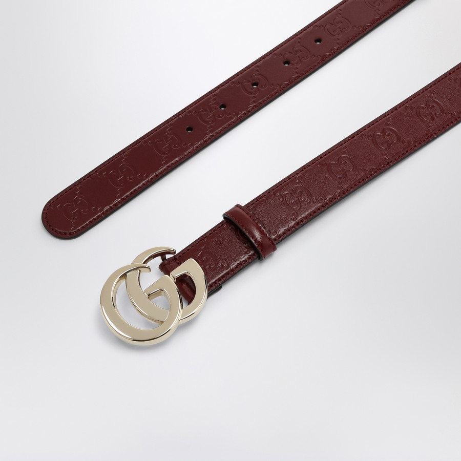 ベルト GUCCI GG Milano Rosso Ancora leather belt 802949_AAD5L_1000_001_100_0000