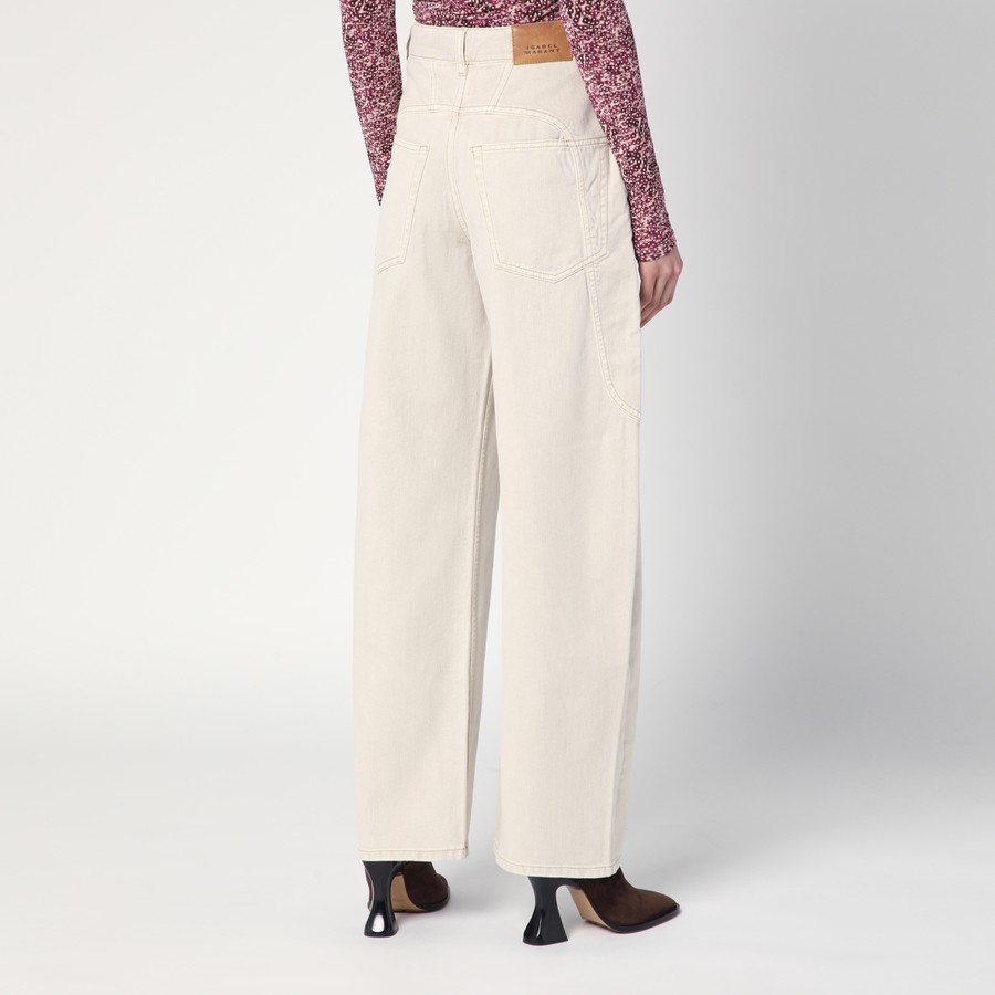 ISABEL MARANT Wide-leg Beryl jeans in ecru | TheDoubleF