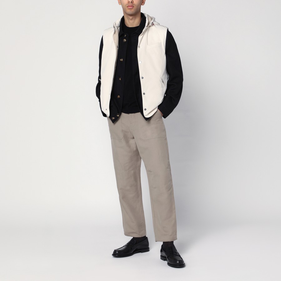 Brunello Cucinelli White vest in nylon blend | TheDoubleF