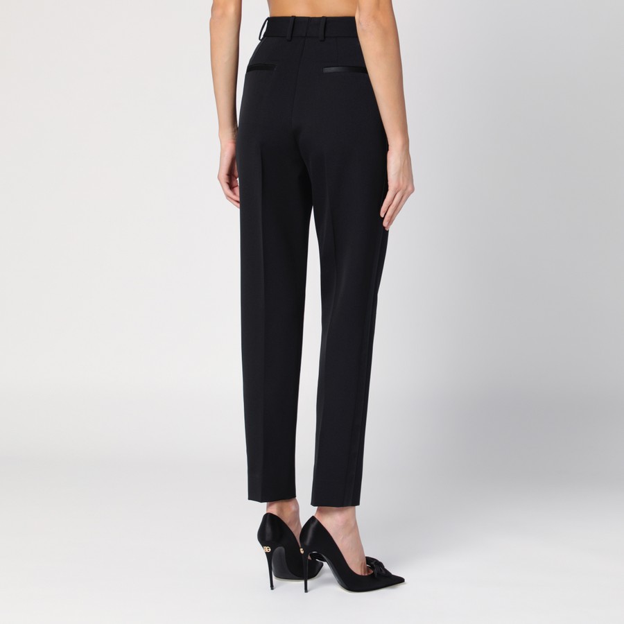パンツ Dolce & Gabbana Black wool blend pant (FTAM0TFU21E N0000) Dolce&Gabbana Black wool gabardine tuxedo trousers | TheDoubleF