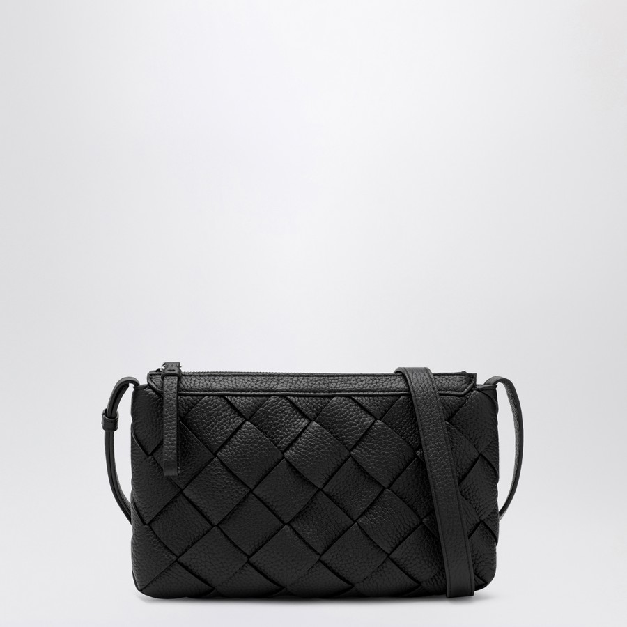 【関税&送料込】Bottega Veneta Black Leather Diago Crossbody Bottega Veneta Diago black zip messenger bag | TheDoubleF