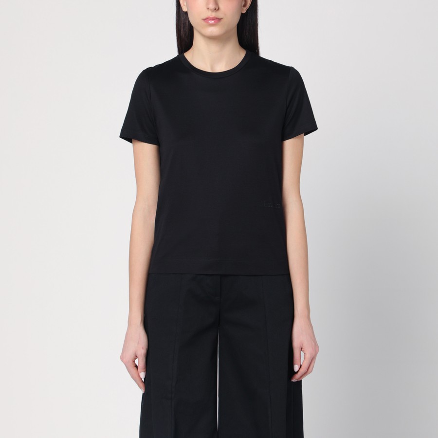 Tシャツ・カットソー MAX MARA T-SHIRTS NERO Max Mara Black cotton T-shirt | TheDoubleF
