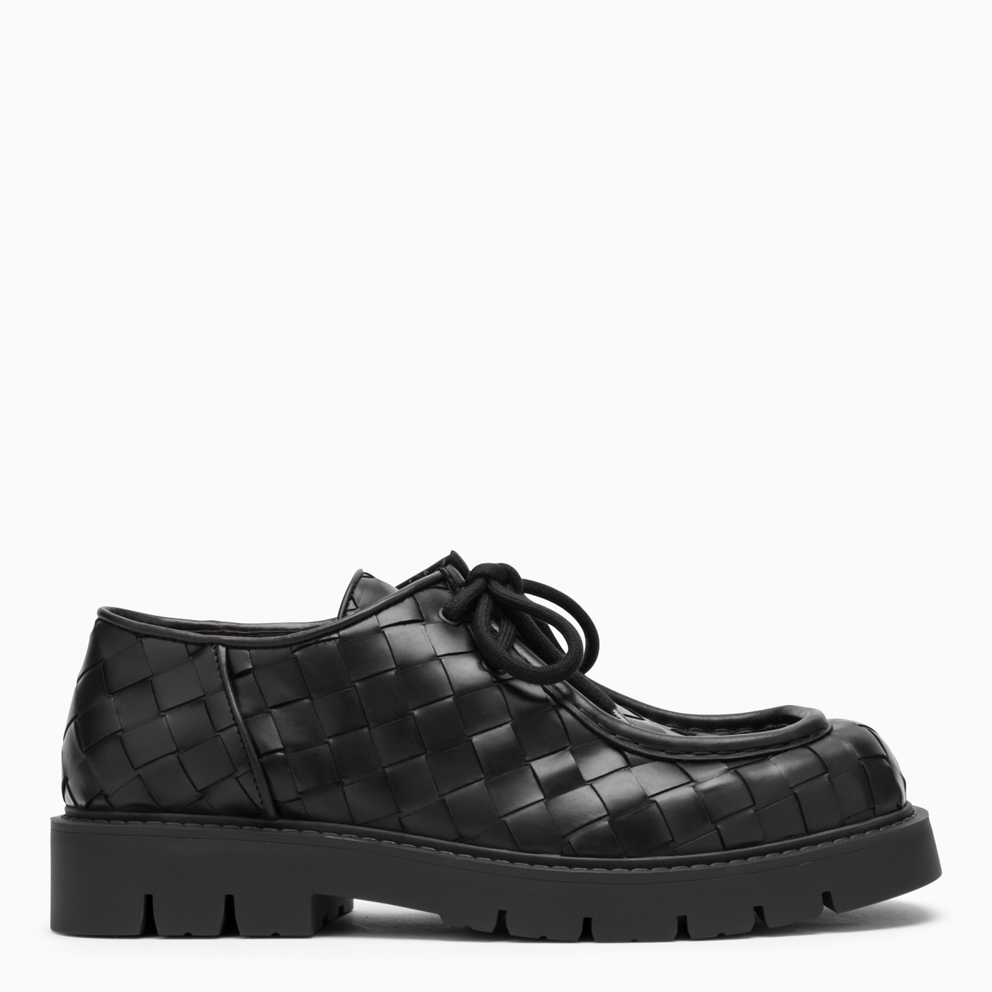 Bottega Black Haddock laceup shoes TheDoubleF