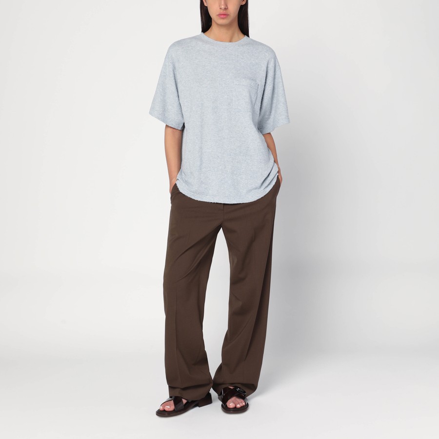 Tシャツ・カットソー The Row Light Grey Kaddy T-Shirt In Brushed Cotton The Row Light grey Kaddy T-shirt in brushed cotton | TheDoubleF
