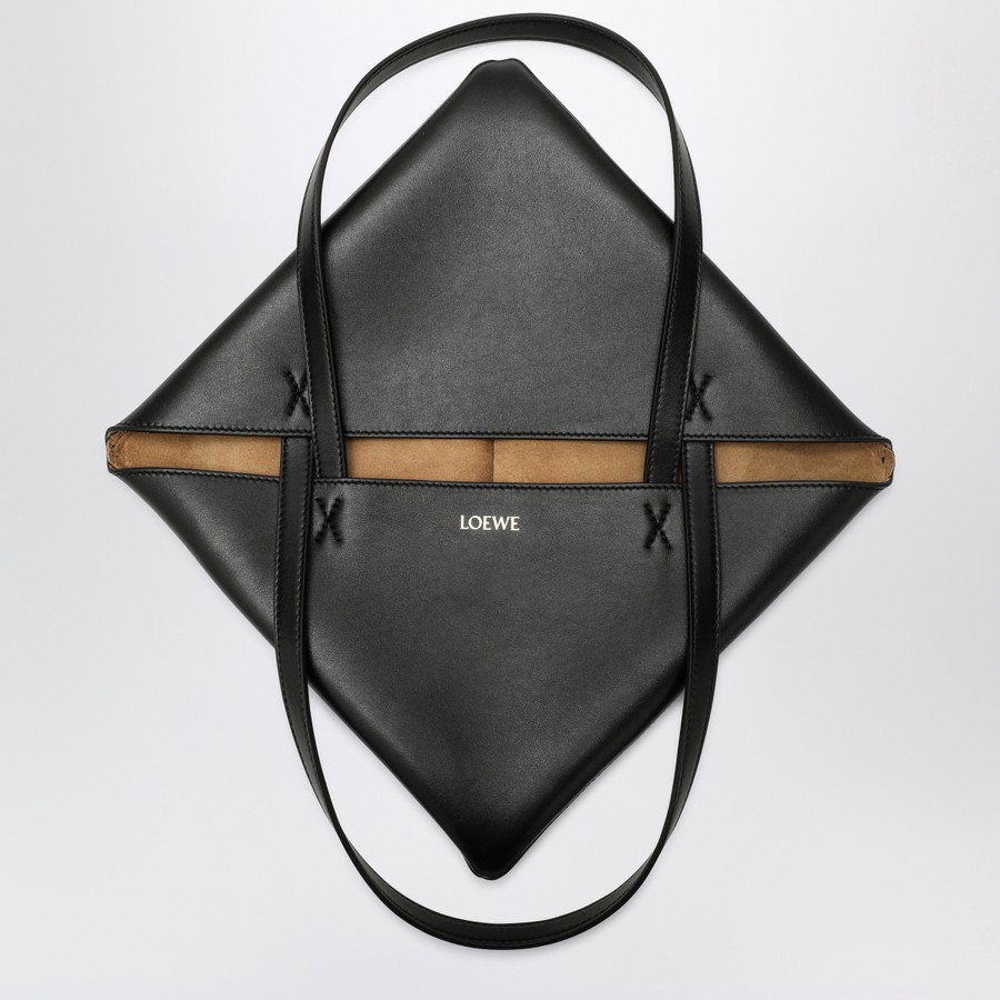 Loewe Puzzle Fold Tote black bag medium | TheDoubleF