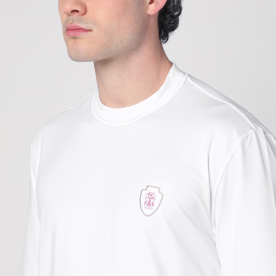 Brunello Cucinelli White cotton T-shirt with logo | TheDoubleF