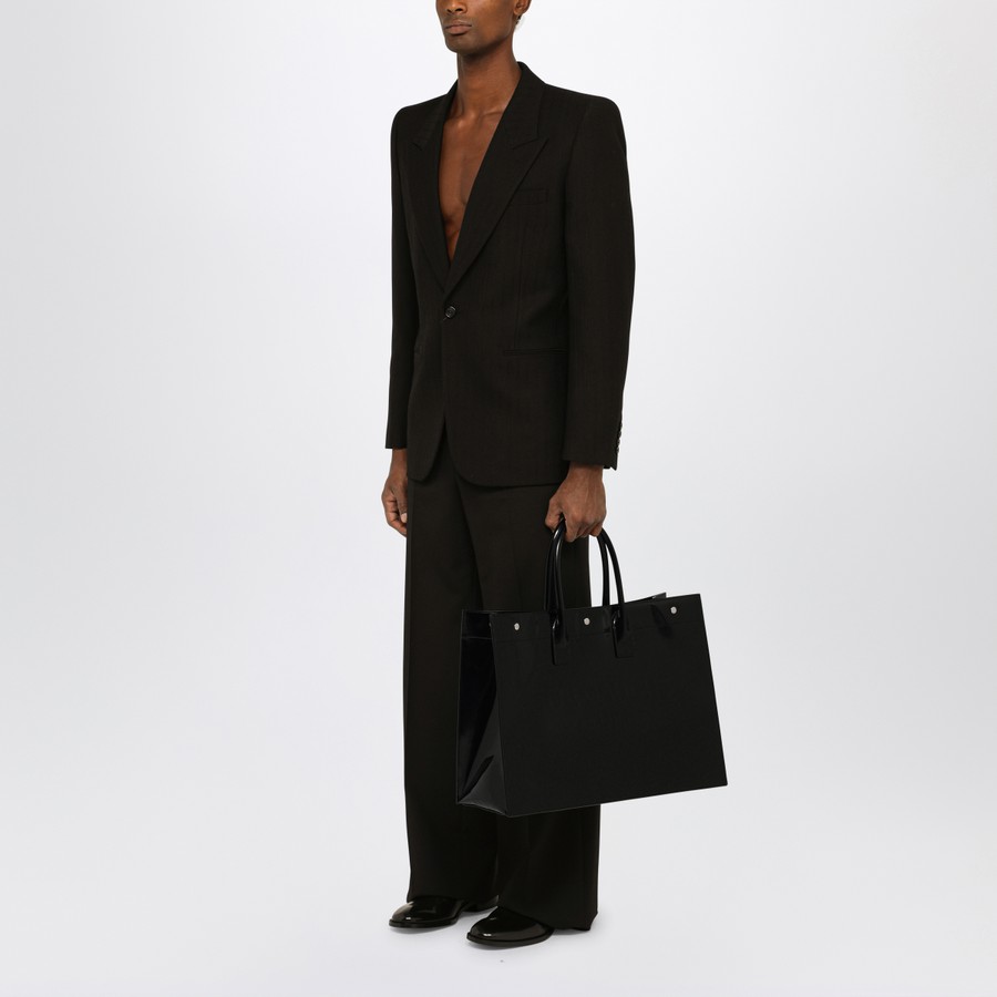 ショルダーバッグ SAINT LAURENT LARGE RIVE GAUCHE BLACK PATENT LEATHER BAG 20791096_50716058_600.jpg