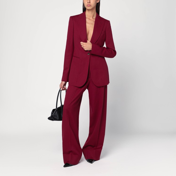 STELLA McCARTNEY フェイクレザートリム ウールブラウス Stella McCartney: woman's collection | TheDoubleF