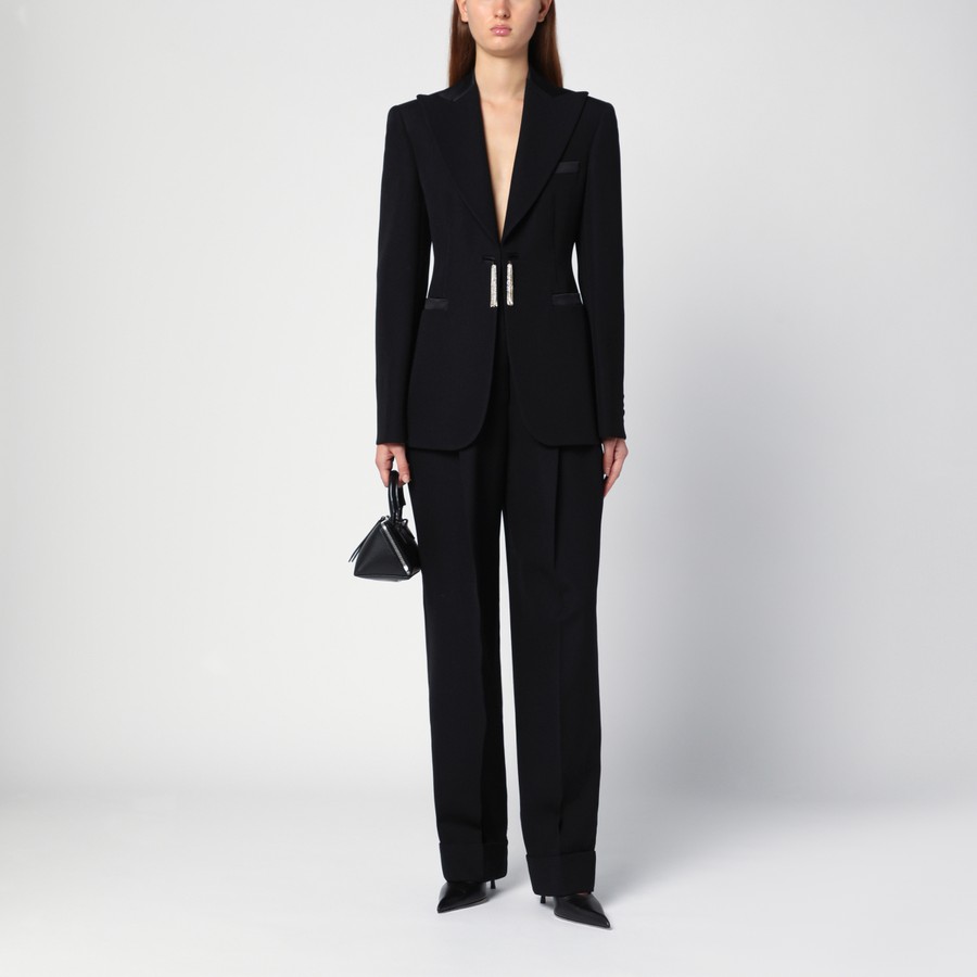ジャケット Max Mara Pianoforte Black wool smoking jacket Max Mara Pianoforte Black wool smoking jacket | TheDoubleF