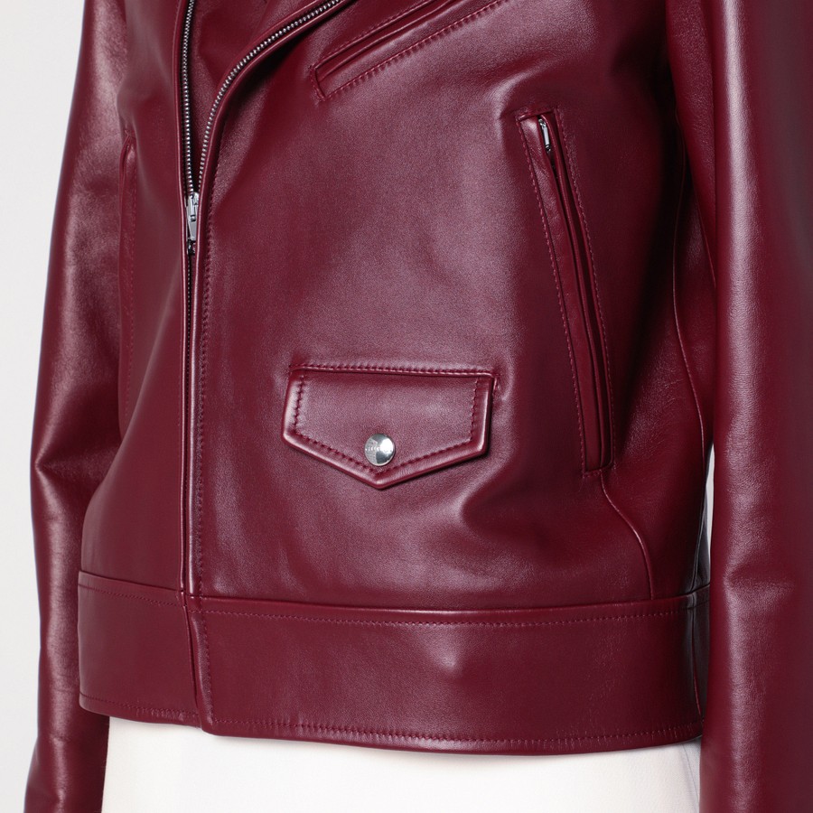レザージャケット・コート GUCCI SS25 Leather biker jacket (819314XN336 6207) Buy Gucci Leather Biker Jacket 'Rosso Ancora Red' - 819314