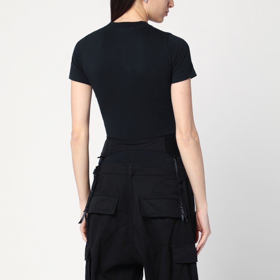 Balenciaga Black jersey stretch lingerie T-shirt | TheDoubleF
