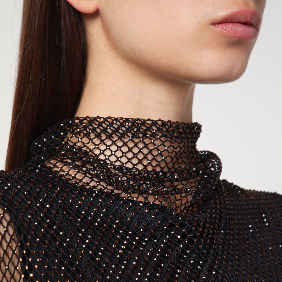 ワンピース SPORTMAX BLACK MESH MINI DRESS BY SPORTMAX Sportmax Black mesh mini dress by Sportmax | TheDoubleF