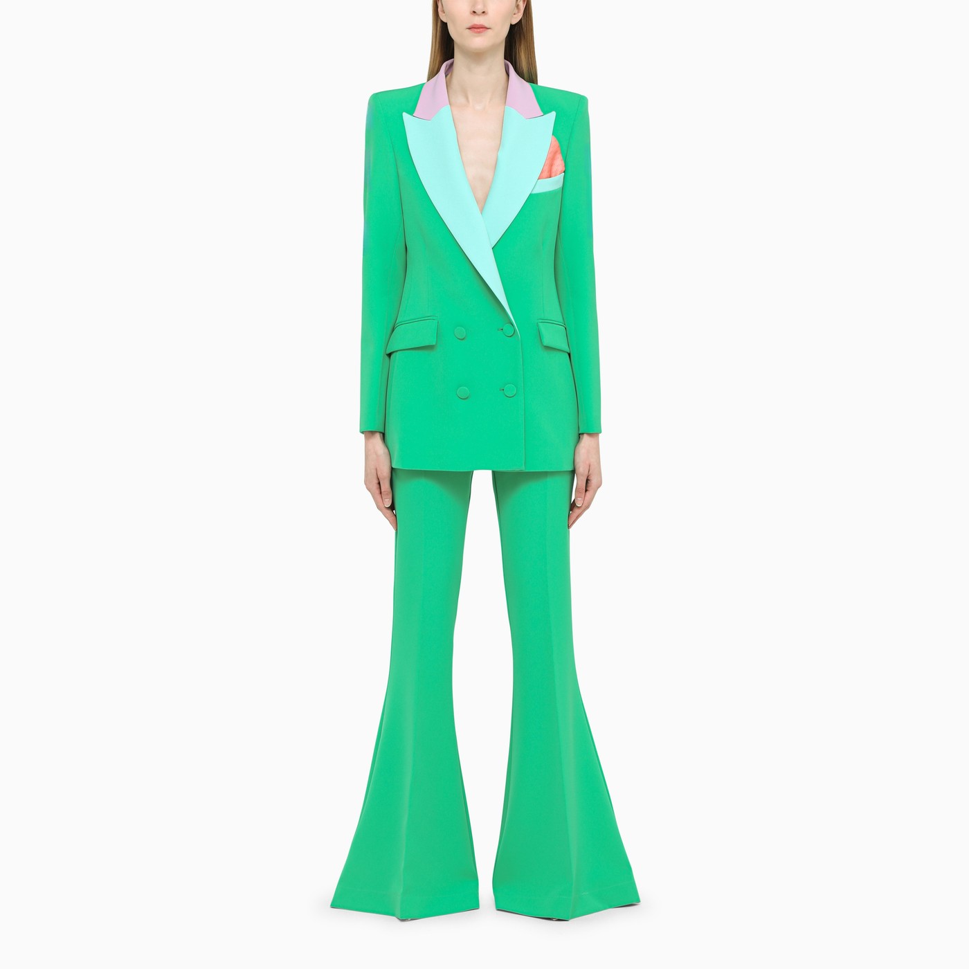 Hebe Studio Green double-breasted suit | TheDoubleF