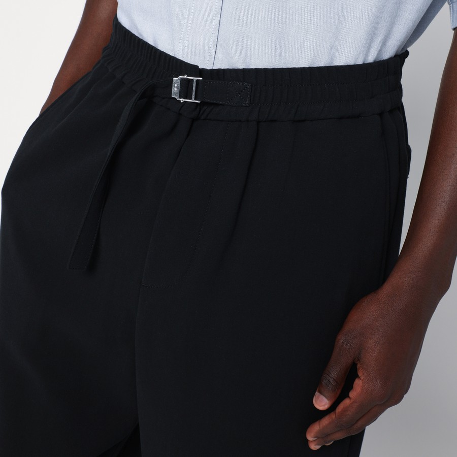 Ami Paris Bermuda wide black in cotton | TheDoubleF