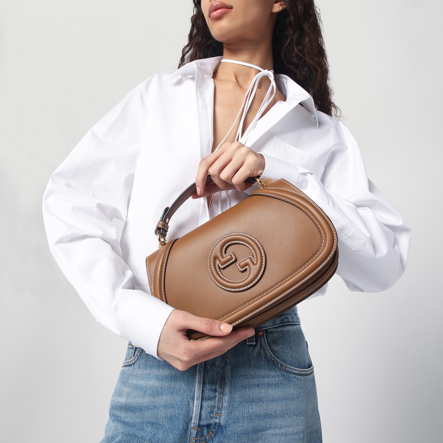 ショルダーバッグ・ポシェット GUCCI Blondie Small Handbag Brown Gucci Blondie small shoulder bag in brown leather | GUCCI® US