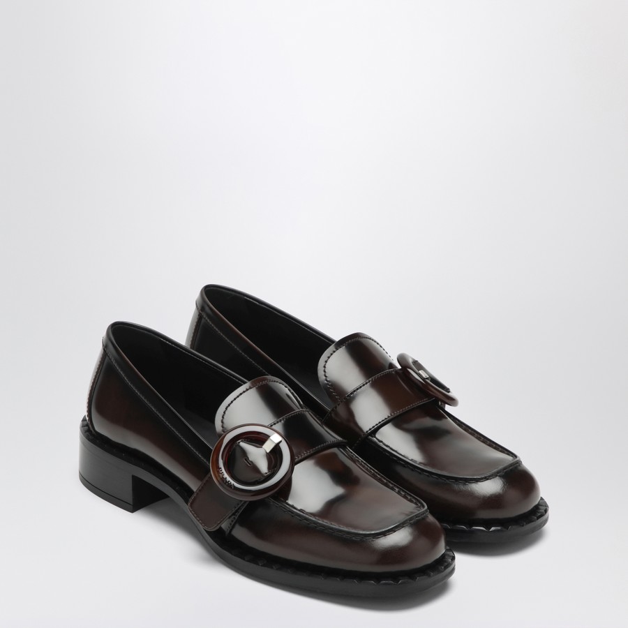 パンプス PRADA BRUSHED LEATHER MOCCASINS IN BURNT COLOR Prada Brushed leather moccasins in Burnt color | TheDoubleF