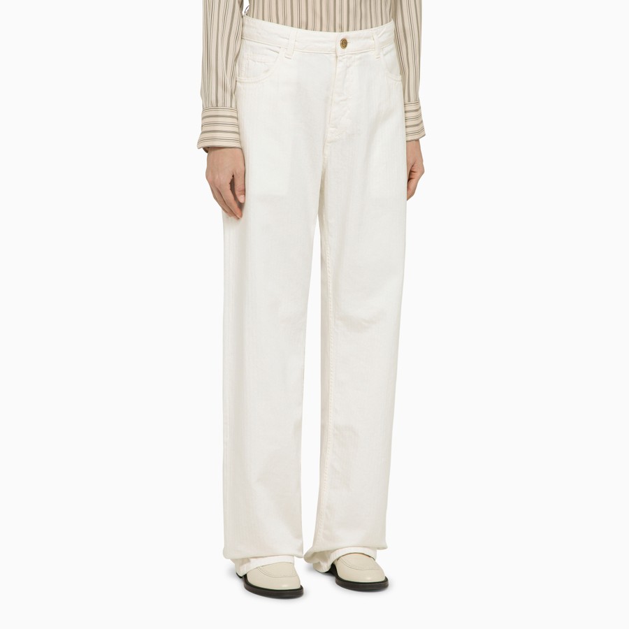 ETRO White denim baggy jeans | TheDoubleF