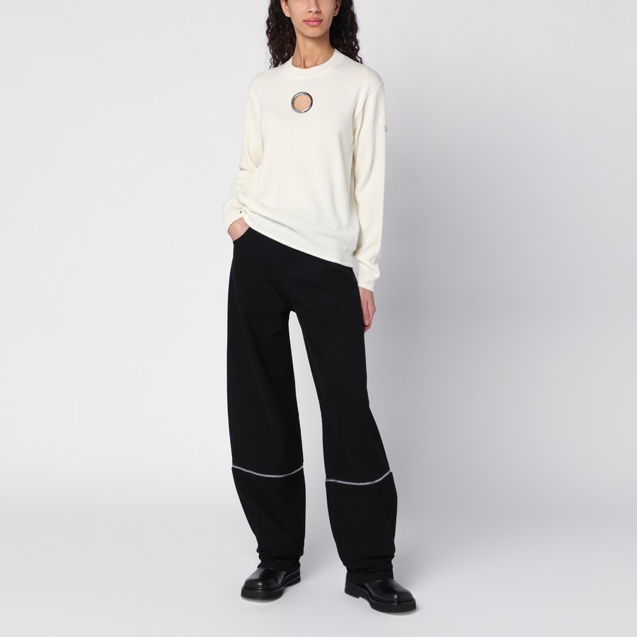 MONCLER x Willow Smith★ジッパーパンツ 送関込み Moncler X Willow Smith Pantalone nero con dettaglio zip