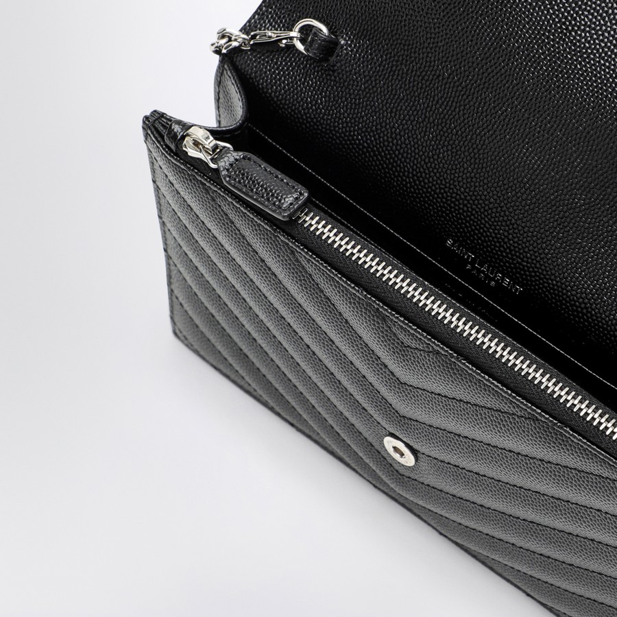 Saint Laurent Cassandre black Envelope chain clutch bag