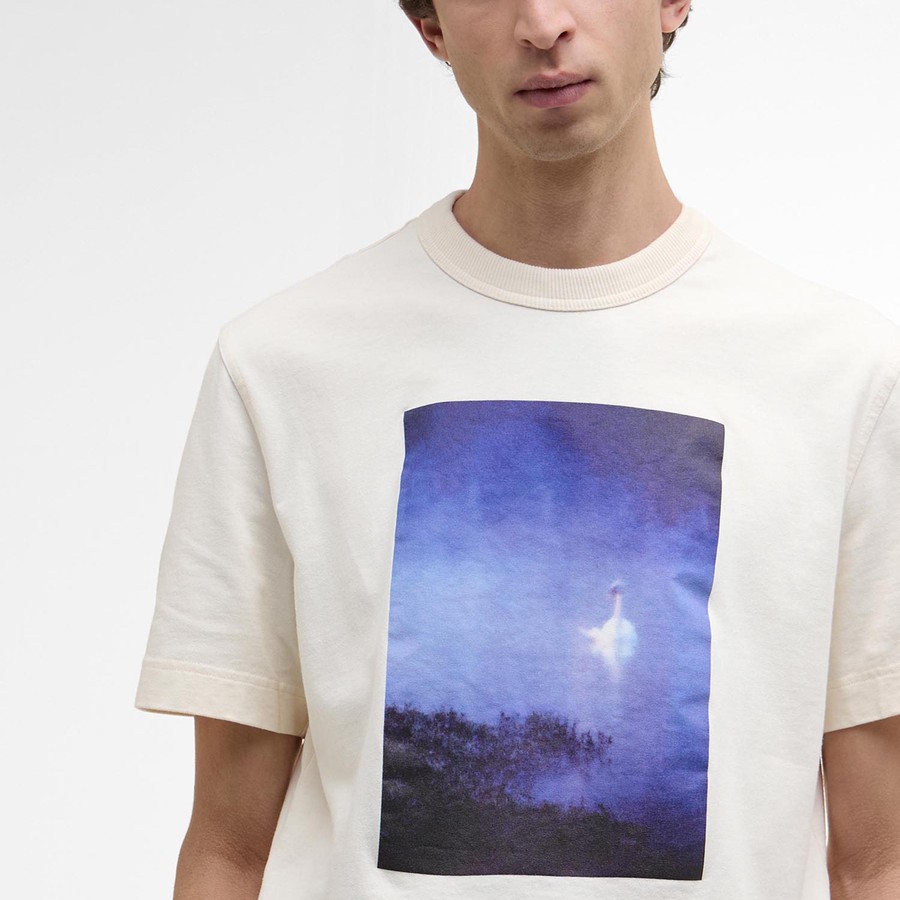 Barbour Archive T-shirt white Barbour x NOAH | TheDoubleF