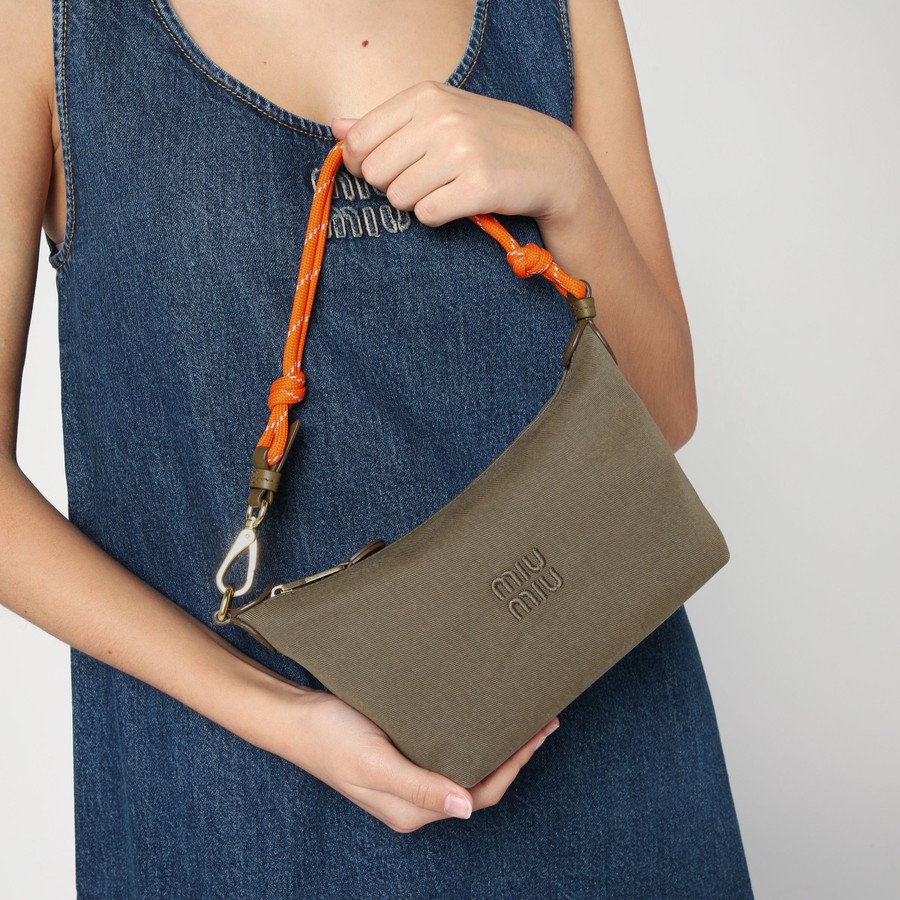 【MIU MIU】GABARDINE POUCH Miu Miu Gabardine pouch for Women - Navy in UAE | Level Shoes
