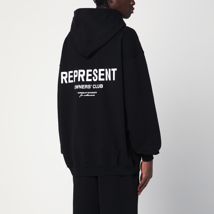 パーカー・フーディ REPRESENT Men Hoodies OCM41113 01 Black Represent Black oversized hooded sweatshirt | TheDoubleF