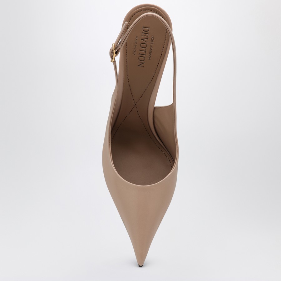 【関税&送料込】Dolce&Gabbana Slingback In Nude Leather Dolce&Gabbana Slingback in nude leather | TheDoubleF