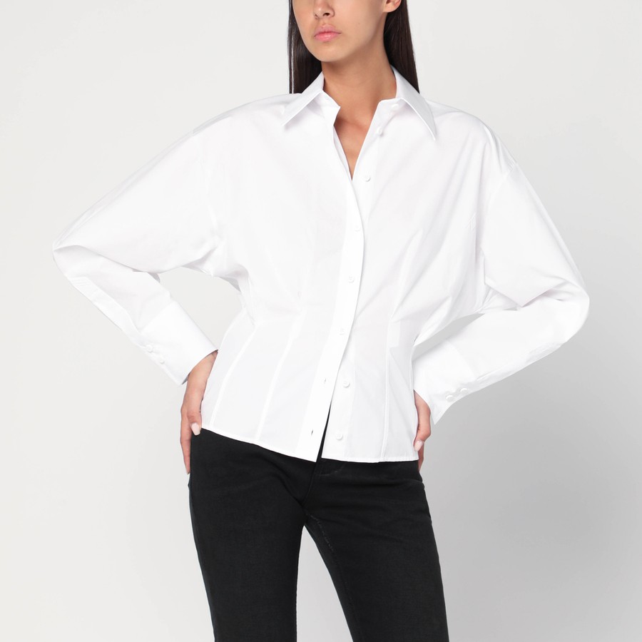 Tシャツ・カットソー THE ATTICO White poplin shirt (251WCH00043CCC052AA 001) The Attico White cotton shirt | TheDoubleF