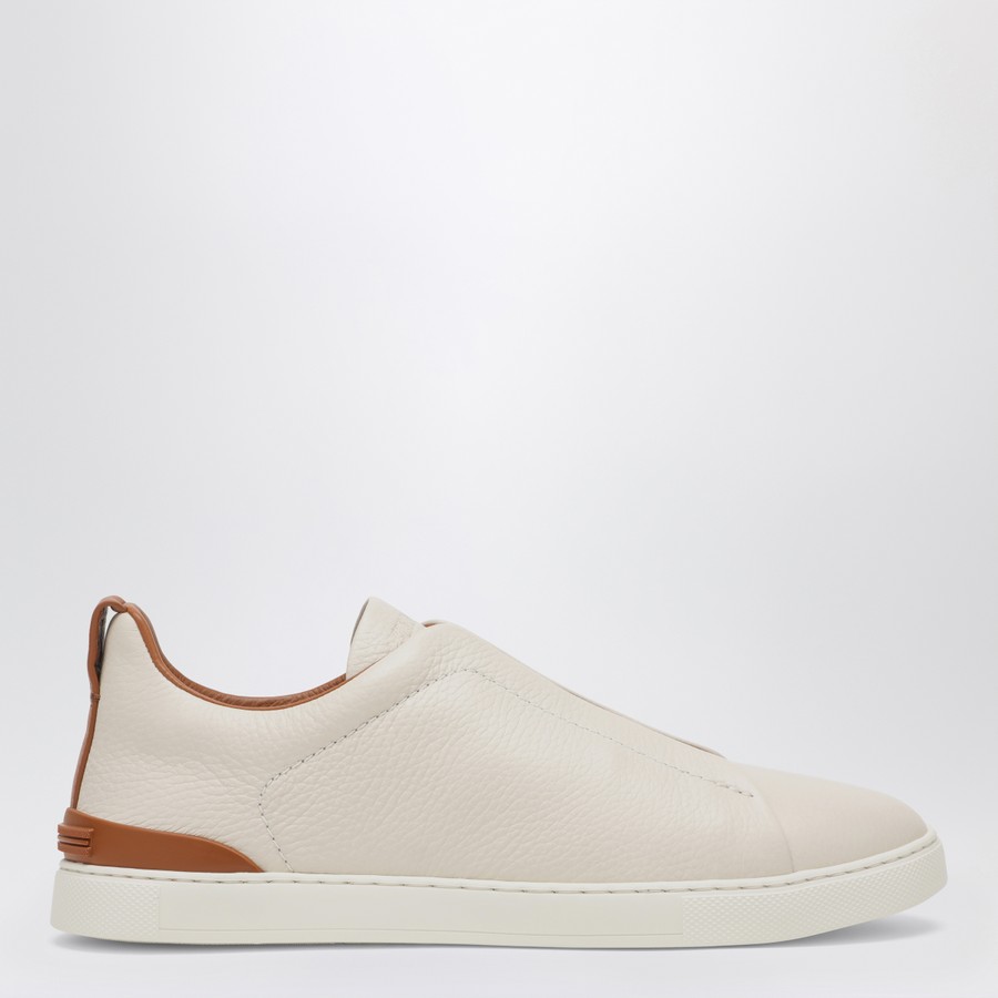 スニーカー ZEGNA Men Sneakers Natural S4667ZLHCVO SPA ZEGNA White leather Triple Stitch sneakers | TheDoubleF