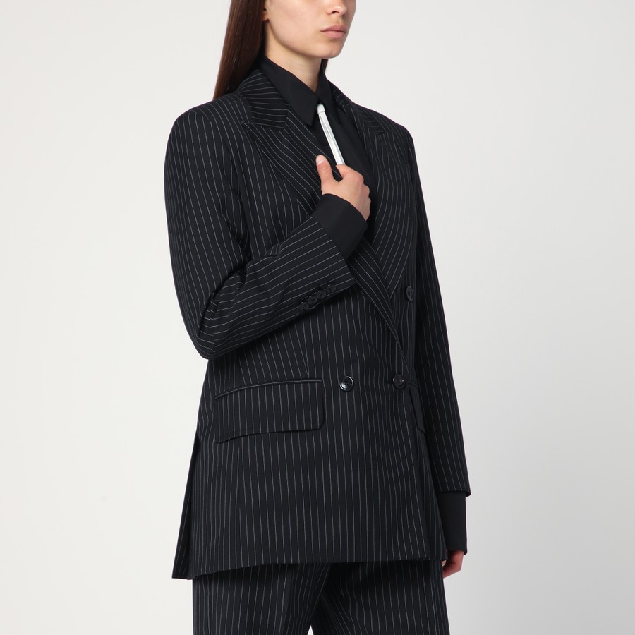 ジャケット Max Mara Black pinstriped double-breasted wool jacket Max Mara Black pinstriped double-breasted wool jacket