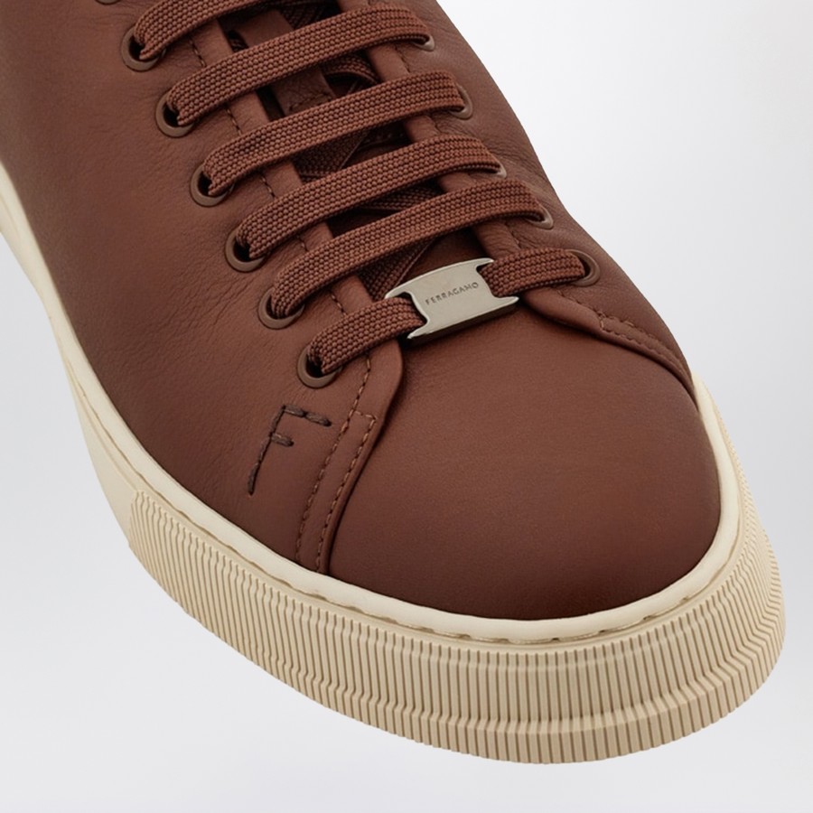 Ferragamo Brown leather sneakers | TheDoubleF