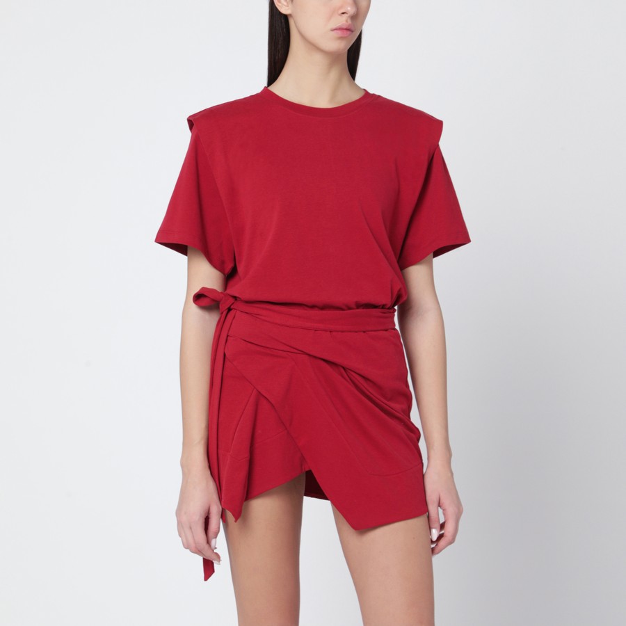 ISABEL MARANT Cherry-coloured Zelitos cotton T-shirt | TheDoubleF