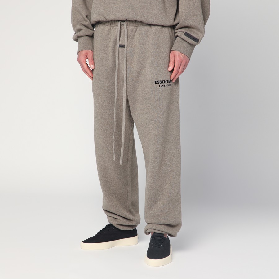 Fear of God Essentials Grey jogging pants with logo | TheDoubleF