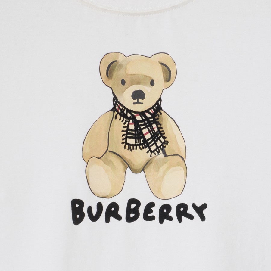 キッズ用トップス Burberry White T-shirt with Thomas bear and friends Burberry Unisex Kids White Thomas Bear Printed T Shirt Age