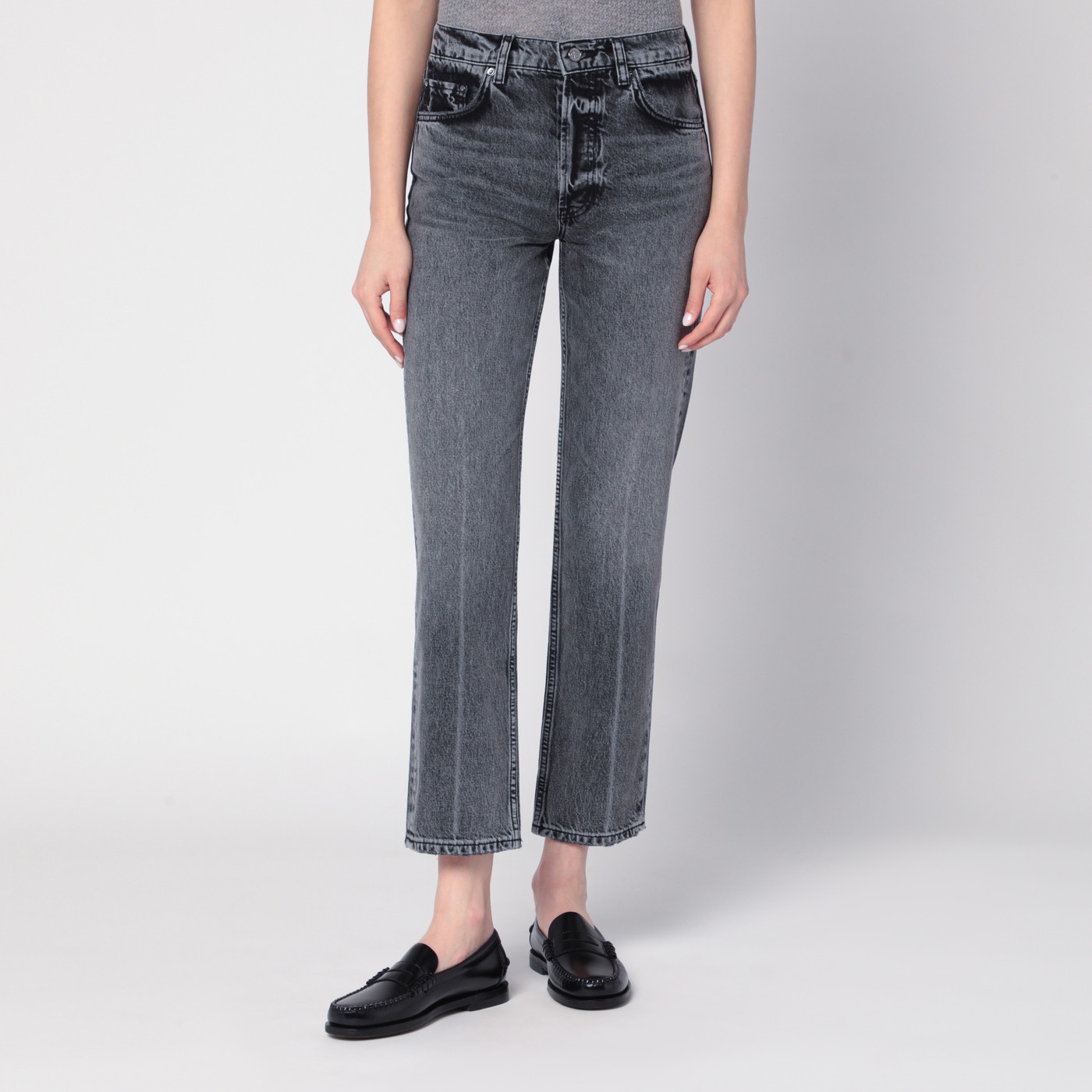 ANINE BING Steel grey Kate jeans | TheDoubleF