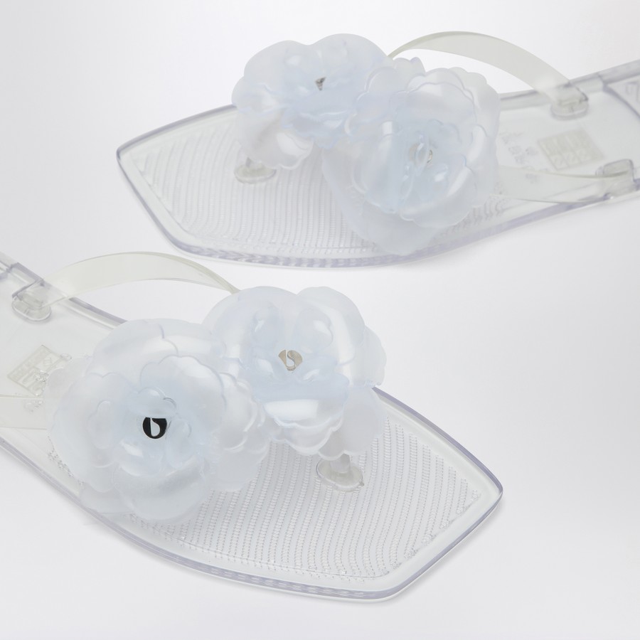 Coperni Transparent silicone flower flip-flops | TheDoubleF